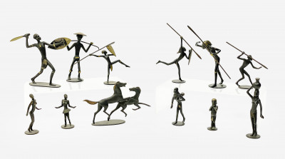 Title Richard Rohac - Group of 12 Miniature Bronze Figures / Artist