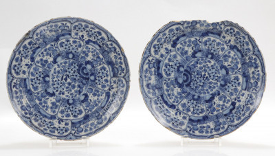 Image for Lot Two 18th C Delft Plates marked