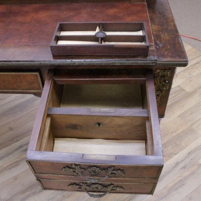 Image 4 of lot 19th C. French Style Mahogany Writing Desk