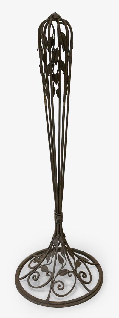 Image for Lot Art Deco Wrought Iron Column in the style of Edgar Brandt