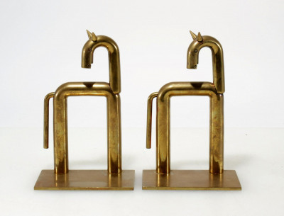 Image for Lot Pair of Walter Von Nessen Style Horse Bookends