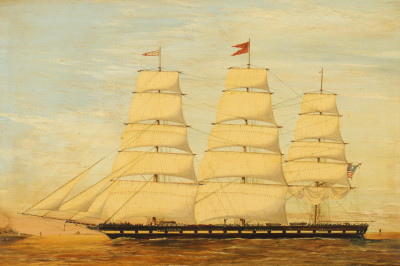 Image 1 of lot 3Masted Schooner  The Old Ship O/C