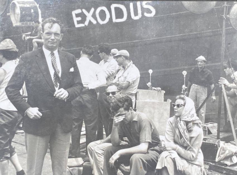 Image 3 of lot 1960 photo album: filming Exodus in Israel
