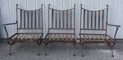 Image for Lot 3-Piece Sectional Wrought Iron Settee