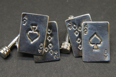 Image for Lot Possibly Tiffany  Co Playing Card Cufflinks