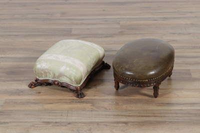 Image 2 of lot 2 Footstools, Louis XV Style & Victorian