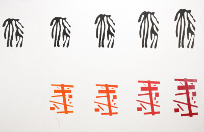 Image for Lot Contemporary 'Calligraphy  Symbols' O/C