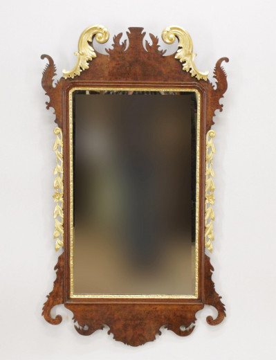 Image for Lot George III Style Gilt ScrollCut Mirror