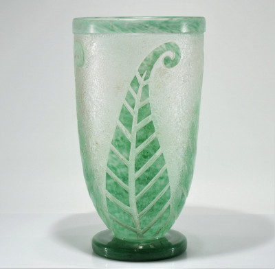 Image for Lot Degue - Art Deco Acid Etched Glass Vase