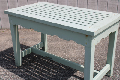 Green Painted Garden Table