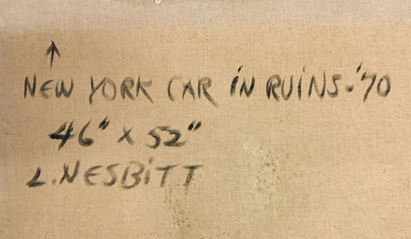 Lowell Nesbitt - New York Car in Ruins