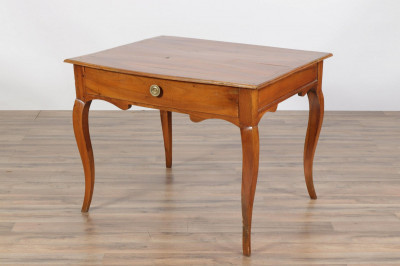 French Provincial Cherry Side Table, 19th C.
