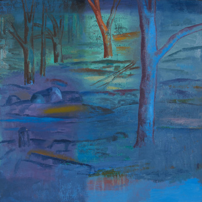 Image for Lot Unknown Artist - Untitled (Blue forest)