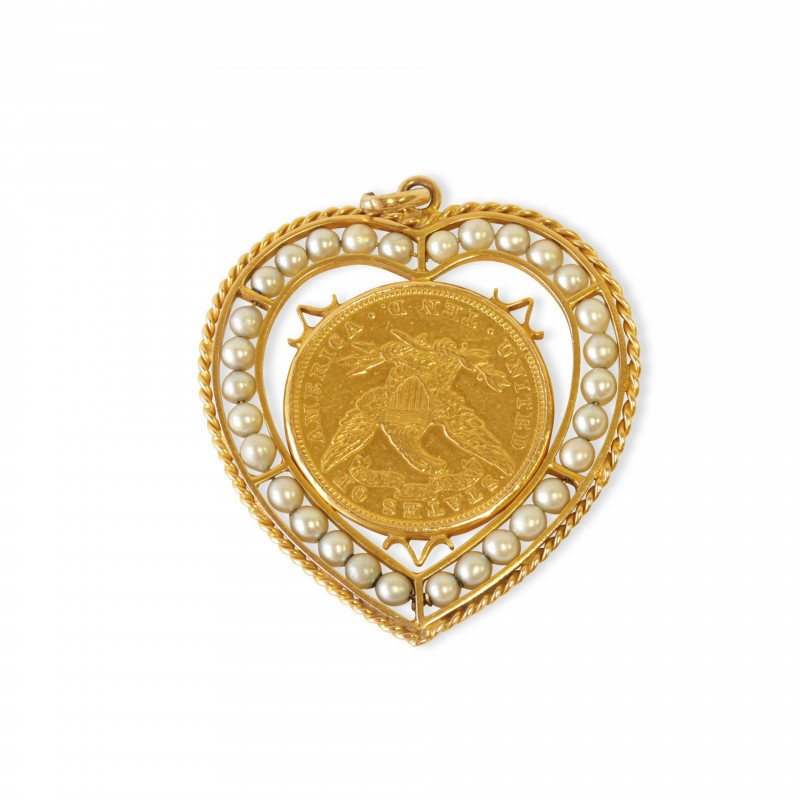 Image 2 of lot 1897 Coronet Head Gold 10 Coin as Pendant