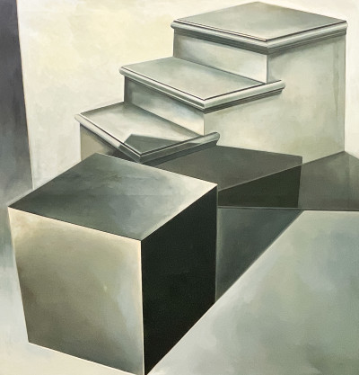 Title Lowell Nesbitt - Cube with Stairs / Artist