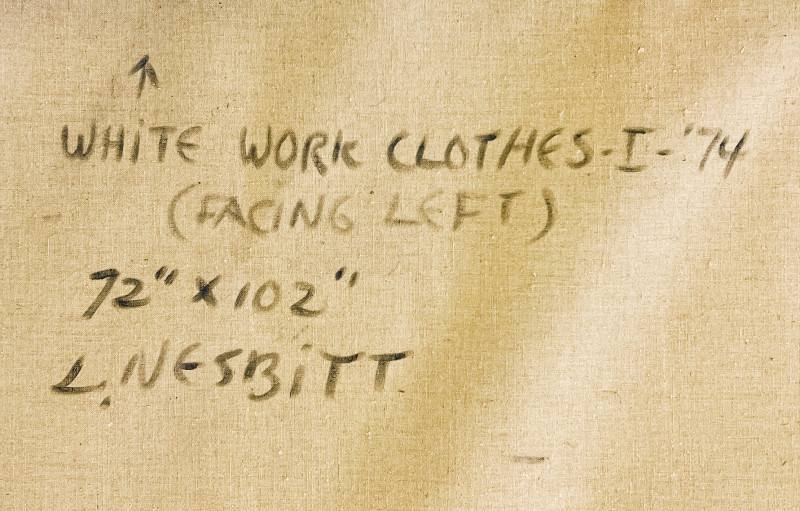 Lowell Nesbitt - White Work Clothes I (Facing Left)