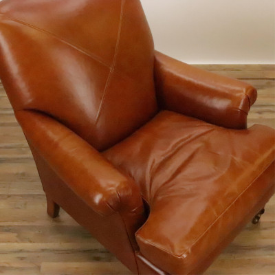 Brunschwig Fils Leather Upholstered Club Chair
