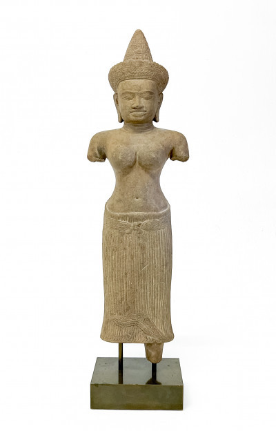 Image for Lot Khmer Sandstone Figure of Uma
