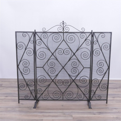 Image for Lot Rococo Style Iron Fire Screen