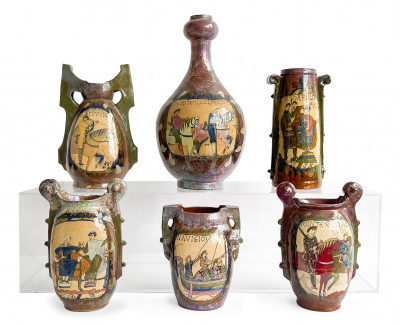Image for Lot René Emile Brenner  - 6 Earthenware Vases