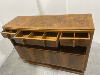 Image 11 of lot 2 Art Deco Wood Sideboards with Hunt Motifs