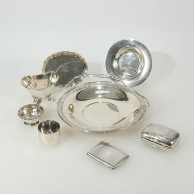 Image for Lot Collection of Sterling Silver Tabletop Items