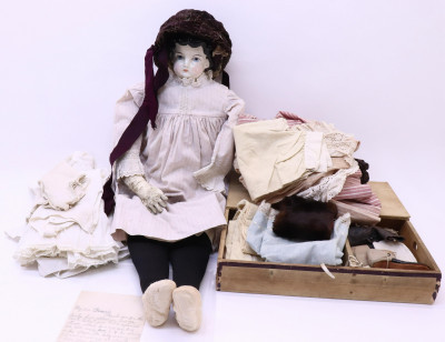 Image for Lot 'Geraldine' Doll  Clothing German 19th C