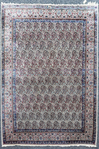 Image for Lot Persian Kerman Wool Rug 9-11 x 13-11