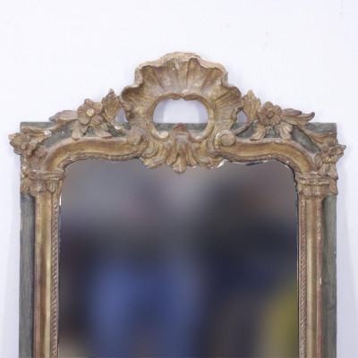 Image 10 of lot 2 Rococo Style Mirror & Brass Triptych