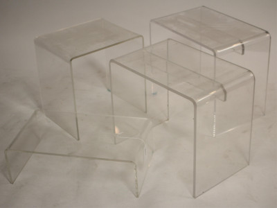 Image for Lot Four Large Contemporary Plexi Stands