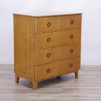 Image for Lot Mid Century Swedish Birch Chest of Drawers