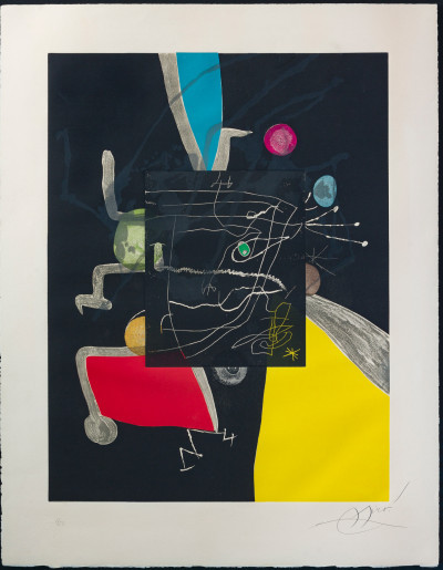 Title Joan Miró - Llibre dels sis Sentits (Book of the Six Senses) - Plate V / Artist