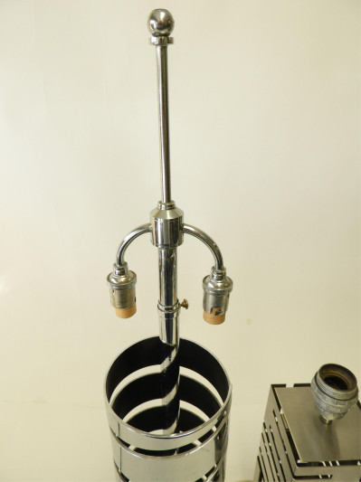 Image 2 of lot 2 1970&apos;s Metal Openwork Lamps