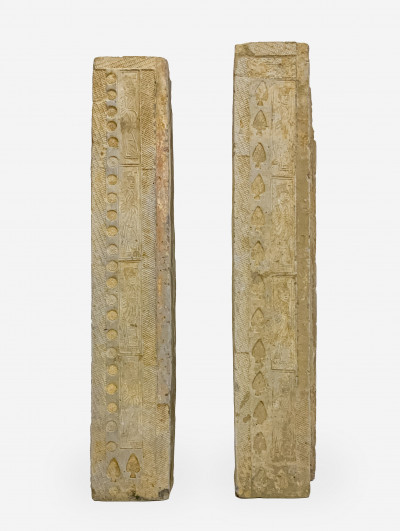 Title Pair of Chinese Grey Pottery Tomb Columns / Artist