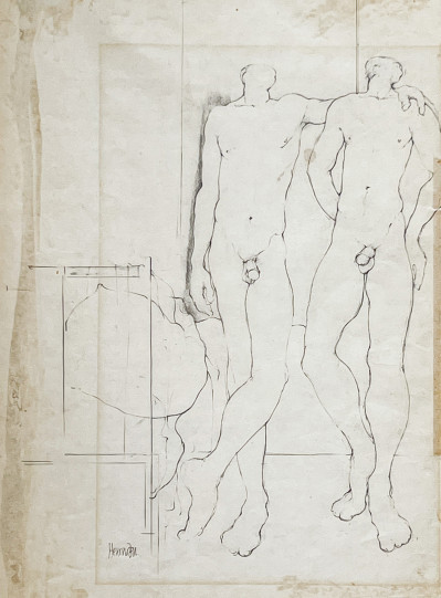 Unknown Artist - Two Standing Nudes