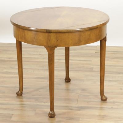 Image for Lot Queen Anne Style Walnut Side Table by Baker