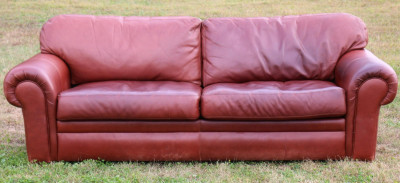 Title American Leather Upholstered Sofa / Artist