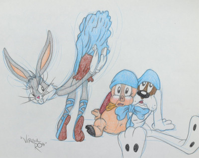 Image for Lot VIRGIL ROSS - BUGS BUNNY - DRAWING