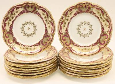 Image for Lot 18 English Porcelain Dinner Plates