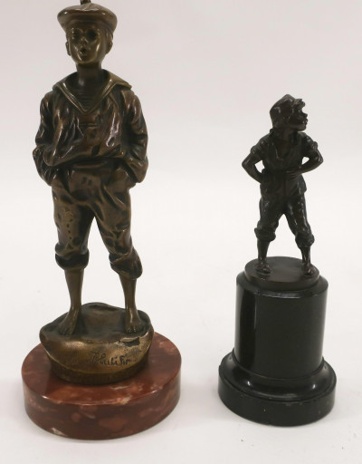 Image for Lot 2 Bronze Figures of Boys