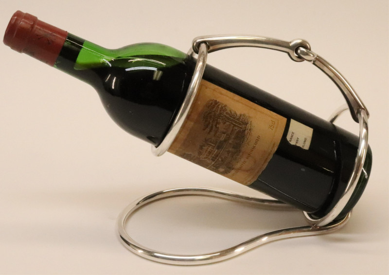 Hermes Silverplate Wine Bottle Holder