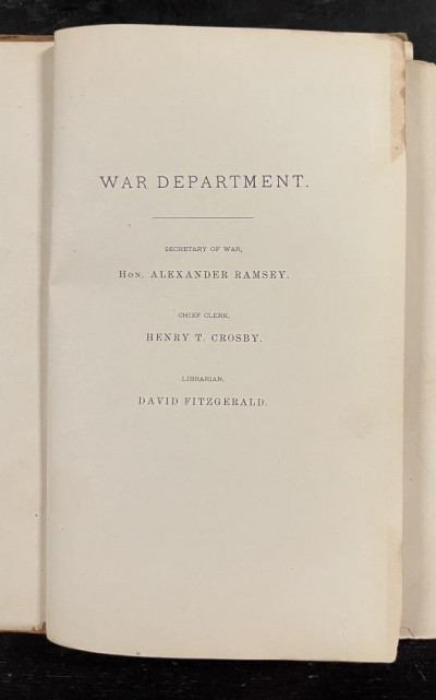 Image 4 of lot 1880 War Dept. Library Catalog signed by Librarian