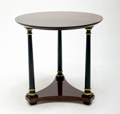 Image for Lot Empire Style Tripod Center Table