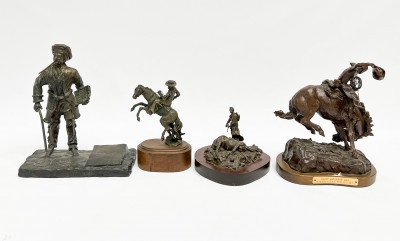 Image for Lot Various Artists - Group of 4 Western Theme Sculptures