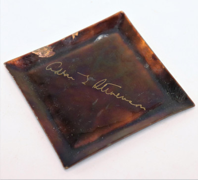 Image for Lot Adlai Stevenson, signature on ashtray