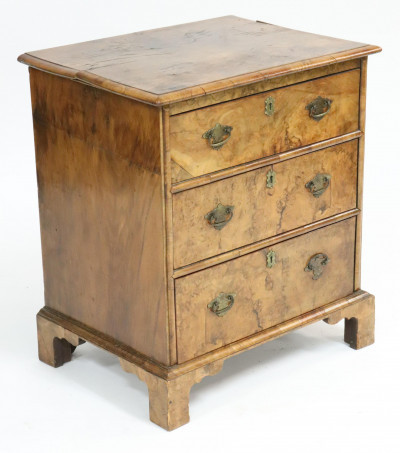 Image for Lot George II Inlaid Walnut Bachelor's Chest, 18th C.