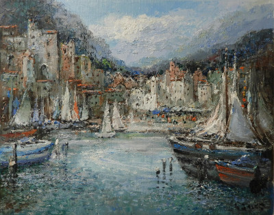 Title Willi Bauer - Corfu Harbor / Artist