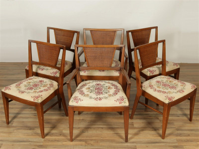 Image for Lot Mid Century Modern Dining Table and Six Chairs