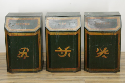 Image for Lot 2 Chinese Export Tole Peinte Canisters