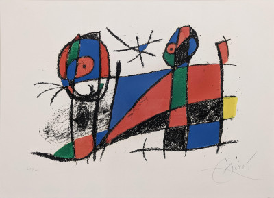 Title Joan Miró - Plate VI from Joan Miró Lithographs II (Mourlot 1042) / Artist